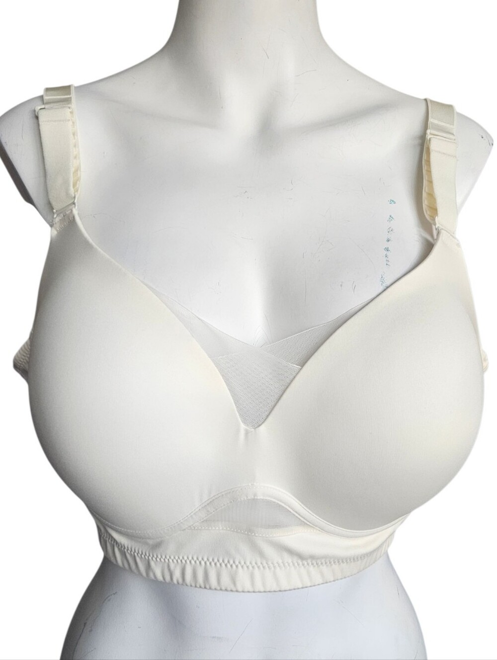 Sona Shape Wireless Mesh Bra Ivory/Cream 2XL NWT